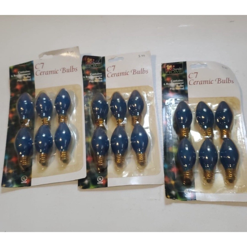 C7 Blue Ceramic Coated‎ Replacement Christmas Bulbs Party Holiday Wedding